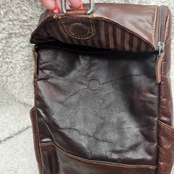 Jack Georges Voyager Brown Leather‎ Convertible Backpack - Picture 5 of 9